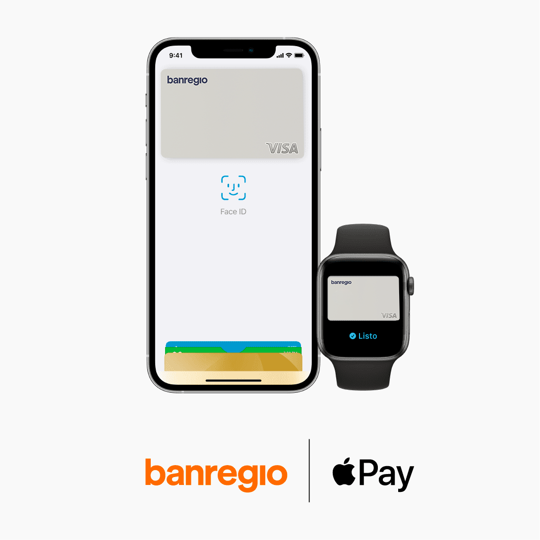 Imagen de celular y reloj con notificaciones de apple pay